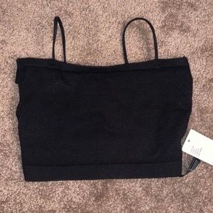 Urban outfitters Black Ribbed cropped tank top